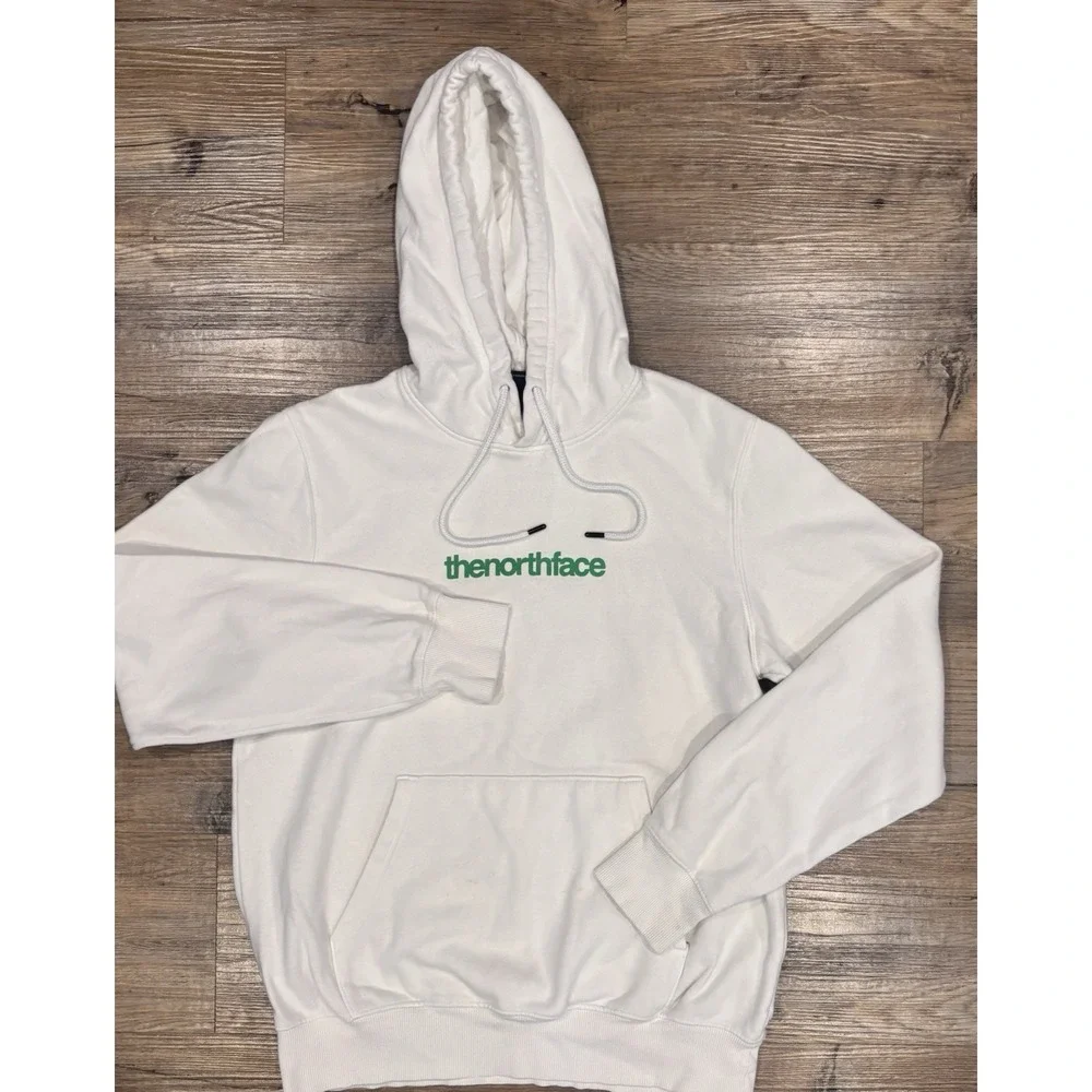 The North Face Fine Alpine Equipment White Graphic Fleece Hoodie Men Sz S Retro